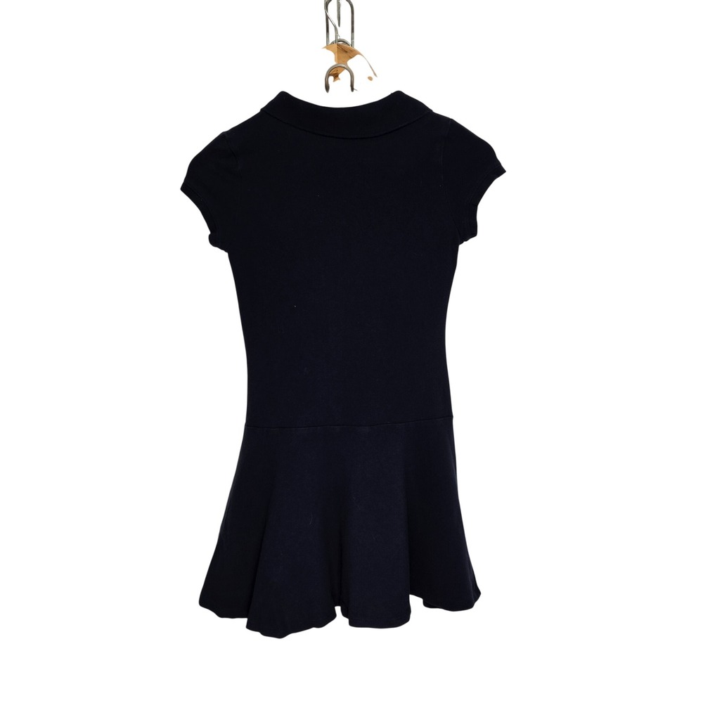 The Childrens Place Girls Navy Blue Polo Dress Short Sleeve Cotton Size L 10/12 - Picture 2 of 5